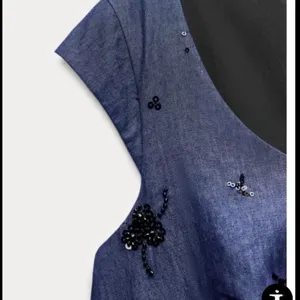 Zara Woman’s Navy Dress Sequin Detail size Medium thumbnail 14