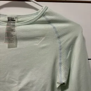 Gymshark Vital Seamless Long Sleeve Crop Top Womens Small Mint Green thumbnail 4