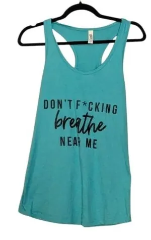 Next Level "Don't Breathe Near Me" Graphic Tank, Size Large thumbnail 1