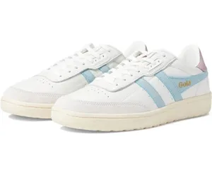 Gola Falcon White Blue Lavender Leather Classic Sneakers size 10 thumbnail 1