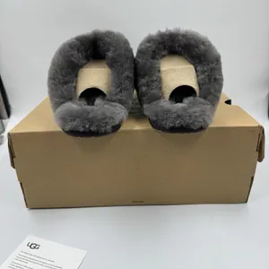 Ugg Australia Women’s Scuffette II Slippers Suede Black/Grey Size 7 New With Box thumbnail 9