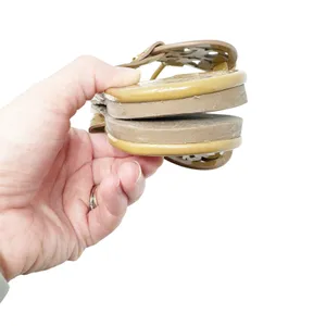 TORY BURCH Tan Caramel Patent Leather Miller Classic Designer Logo Sandals Sz 7 thumbnail 8