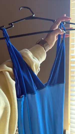 Long Blue Dress Shein thumbnail 3