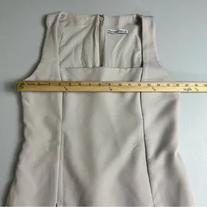 Abercrombie & Fitch Classic Square Neckline Mini Dress in Beige Size Small thumbnail 7