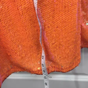 Song of Style x Revolve Women's Orange Sequin Halter Open Back Midi Dress Small thumbnail 8