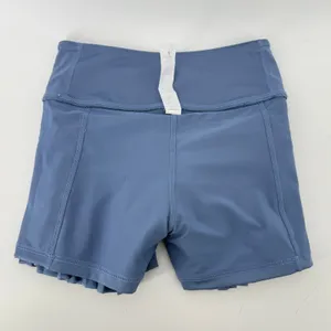Gold Hinge Pleated Tennis Skirt Skort Dusty Blue Women XS Pickleball Preppy thumbnail 5