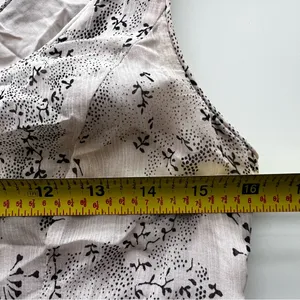 Rebecca Taylor Floral Godet Cotton & Silk Tank in Parfait Combo flounce thumbnail 6
