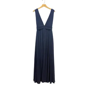 Lulus Heavenly Hues Navy Blue Chiffon Pleated Maxi Dress size Small NWT thumbnail 3