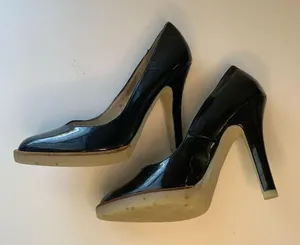Chinese Laundry Black Heels Hipster‎ Size 7M thumbnail 1