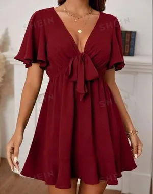 Red flowy dress! NEVER WORN thumbnail 1