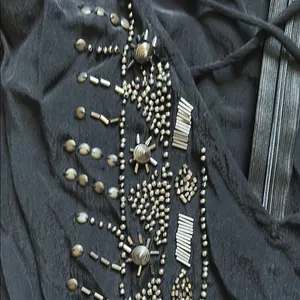 Cleobella Black Top with Silver Bead Details thumbnail 3