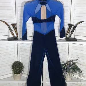 Vintage 90s dancer costume jumpsuit velvet sheer mesh balletcore punk goth alt thumbnail 4