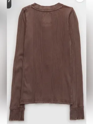 Aerie Road Trip Sleeve Henley Long Sleeve Faded Brown thumbnail 6