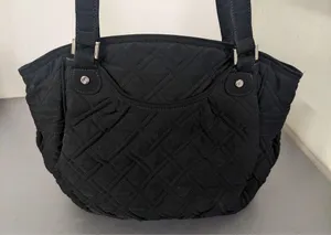 Black quilted tote shoulder bag Vera Bradley thumbnail 3