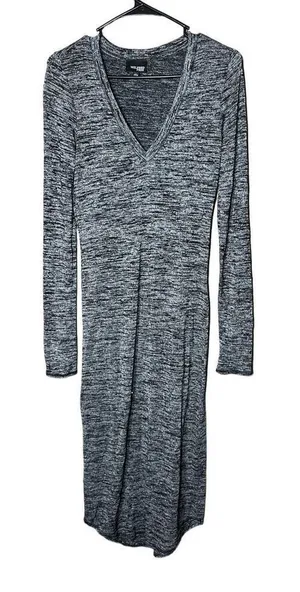 Aritzia Wilfred Free Lisiere Bodycon‎ V-Neck Heathered Midi Dress Size Small thumbnail 1