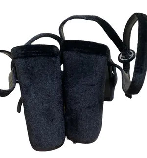Lulus Gorgyy Black Velvet Open Toe Platform Sandals thumbnail 5
