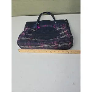 COACH poppy tartan signature tote bag blue/purple F-20109 thumbnail 9