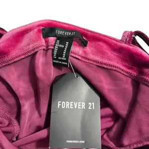 NWT Forever 21 Party Collection Velour Bodysuit Burgundy Strappy Bustier M thumbnail 9