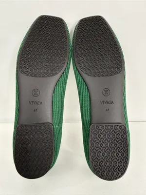Vivaia Samantha Walker Forest Green Square-Toe Loafers Size 41 or US 9.5 thumbnail 10