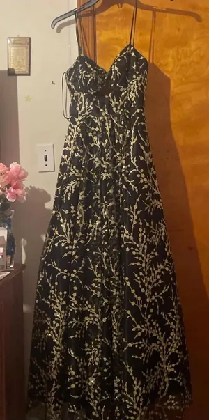 Blondie Nites Black and gold prom dress thumbnail 1