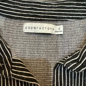 paper crane stripe button down top thumbnail 3