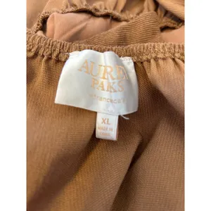 Aurelia‎ Parks Francesca's Peplum Top XL Brown Puff Sleeve Tie Back thumbnail 5