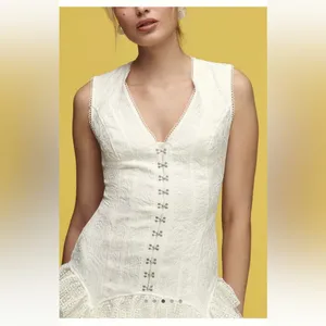 By Anthropologie sleeveless ruffle mini dress thumbnail 3