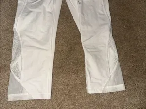 lululemon athletica White Athletic Capri Shorts with Mesh Insets thumbnail 3