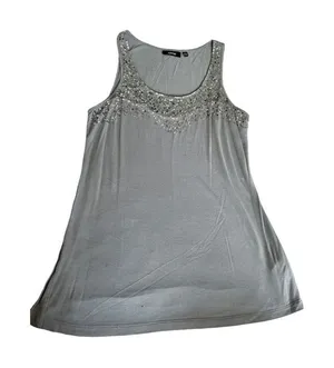 Apt 9 gray silver sequin tank top size thumbnail 1