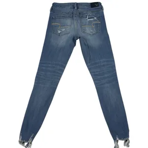 American Eagle High Rise Jeggings Super Stretch Destroyed Medium Wash Size‎ 4R thumbnail 5