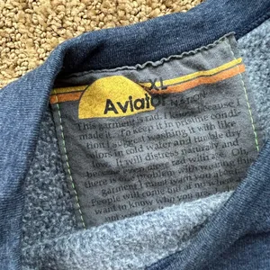 Aviator Nation Bolt Embroidery classic cropped crew sweatshirt and sweat pants thumbnail 2