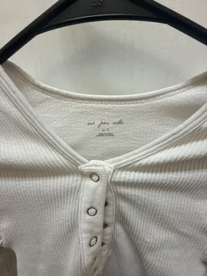 Out From Under Seamless Ribbed Snap-Front Long Sleeve Henley Top thumbnail 2