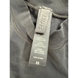 Skims Cotton Jersey Mock Neck Tank‎ Top Soot Dark Gray Womens XS Sleeveless thumbnail 3