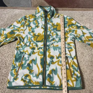 REI Co-op Gorpcore Women‎ Full Zip Fleece Jacket Abstract Print Yellow XS 217359 thumbnail 2