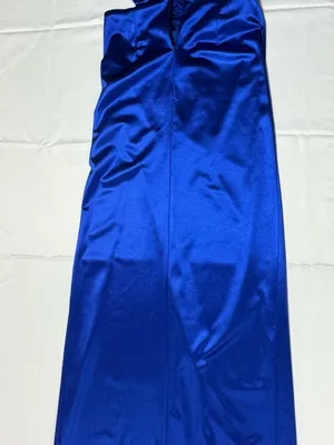 Lucy‎ in the Sky Satin Cutout Corset Maxi in Blue - Size S - NEW Without Tag. thumbnail 5