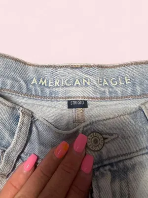 American Eagle Outfitters Light Wash Distressed Denim Cutoff Shorts thumbnail 2
