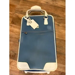 Diane von Furstenberg Rolling Suitcase Blue White Trim Carry On Luggage 19 Inch thumbnail 11