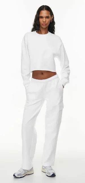 Aritzia TNA Terry Fleece Perfect Cropped Sweatshirt thumbnail 1