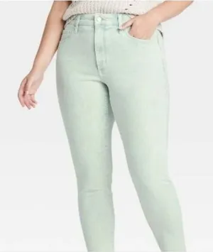 Universal Thread Womens Mint‎ Green High Rise Skinny Ankle Jeans Size 2 26R NEW thumbnail 1