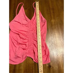H&M Women Top XS Hot Pink Viscose Blend Sleeveless Draped Camisole Fit Tank thumbnail 7