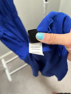 SHEIN Cobalt Blue Halter Tie Back Maxi Dress thumbnail 5