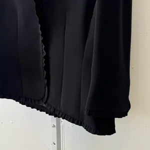 Vintage Tahari ASL Classic Career Ruffle Regular Fit Blazer Jacket Black Size 16 thumbnail 5