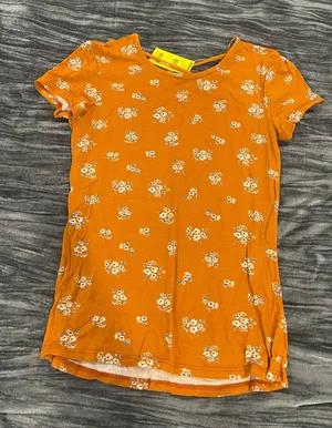 Tilly's Orange Floral T-Shirt Size S thumbnail 1