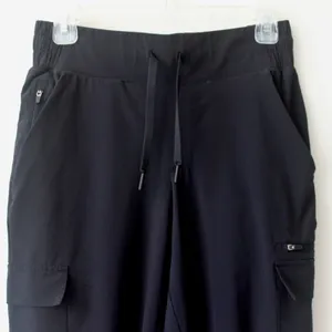 All in Motion Black Utility Drawstring Adjustable Joggers Pockets Small thumbnail 2
