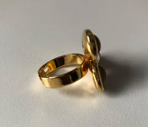 Gold Ring With Three Stones thumbnail 3