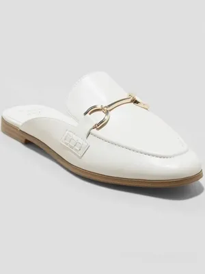 A New Day Women’s Cream Flats Mules Shoes Size 9 thumbnail 3