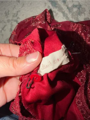 Altar’d State Burgundy Embroidered Lace Cocktail Dress Size Small thumbnail 4