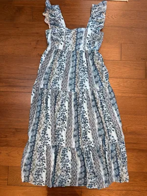 On You Floral Tiered Maxi Dress with Ruffle Straps Size Small - C54-012 thumbnail 1