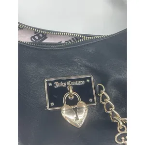 juicy couture bag NWT Black Handbag with‎ Gold Accents rowling satchel thumbnail 2