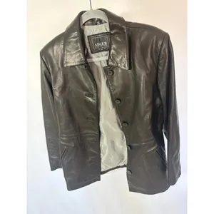 Genuine Leather Lamb Skin Adler Blazer Jacket Black thumbnail 4